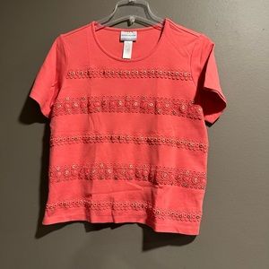 Alfred Dunner Short Sleeves Top Size PL